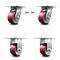 Service Caster 4 Inch Poly on Aluminum Caster Set with Roller Bearing 2 Swivel Lock and 2 Rigid SCC-35S420-PAR-BSL-2-R-2 - alternate 1